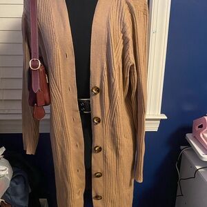 Ava & Viv Women's Camel Cardigan Sweater